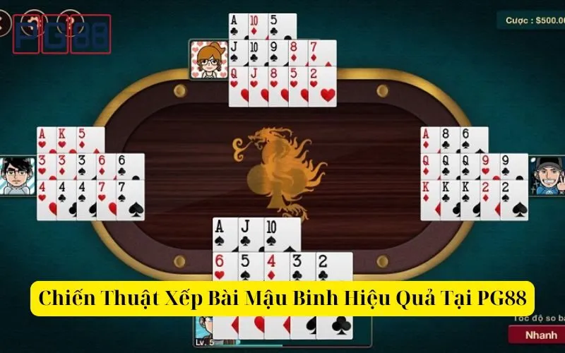 Cách Xếp bài Mậu Binh chiến thuật hiệu quả tại PG88