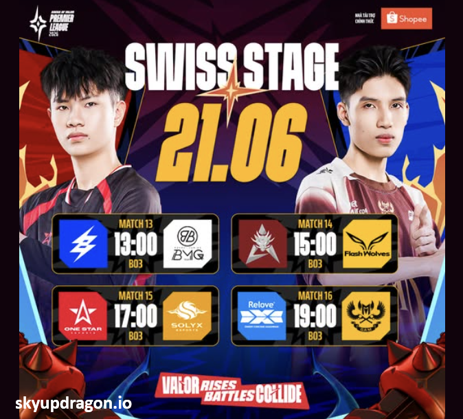 TRỰC TIẾP VÒNG SWISS STAGE APL 2026 NGÀY 21/06 TRỰC TIẾP VÒNG SWISS STAGE APL 2026 NGÀY 21/06