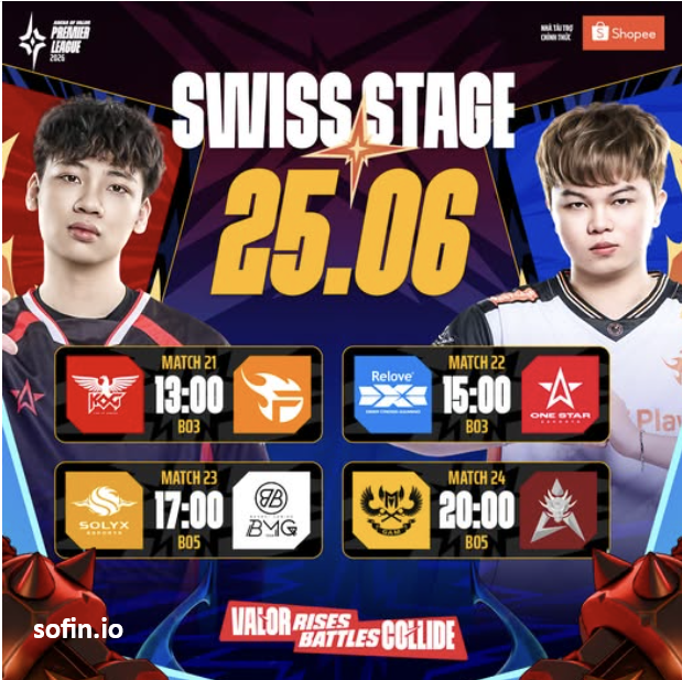 TRỰC TIẾP VÒNG SWISS STAGE APL 2026 NGÀY 25/06 TRỰC TIẾP VÒNG SWISS STAGE APL 2026 NGÀY 25/06