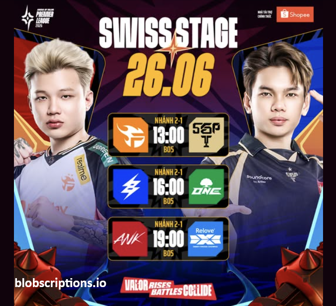 TRỰC TIẾP VÒNG SWISS STAGE APL 2026 NGÀY 26/06 TRỰC TIẾP VÒNG SWISS STAGE APL 2026 NGÀY 26/06
