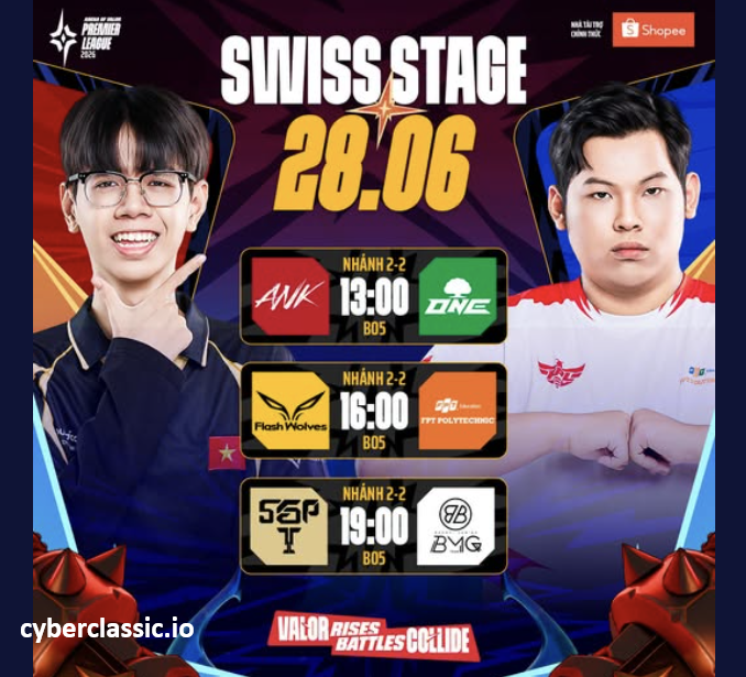 TRỰC TIẾP VÒNG SWISS STAGE APL 2026 NGÀY 28/06 TRỰC TIẾP VÒNG SWISS STAGE APL 2026 NGÀY 28/06