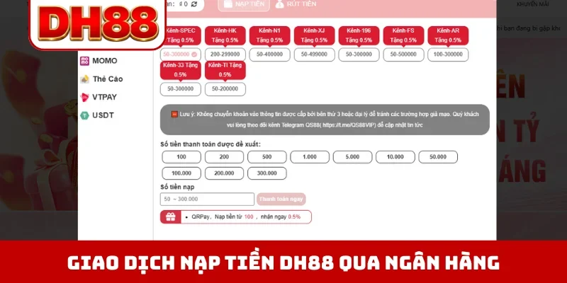 Nạp Tiền DH88 - Hướng Dẫn Quy Trình Gửi Vốn Đúng Quy Định