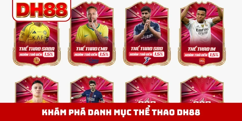 Thể Thao DH88 - Cá Độ An Toàn Cùng 50+ Bộ Môn Hấp Dẫn